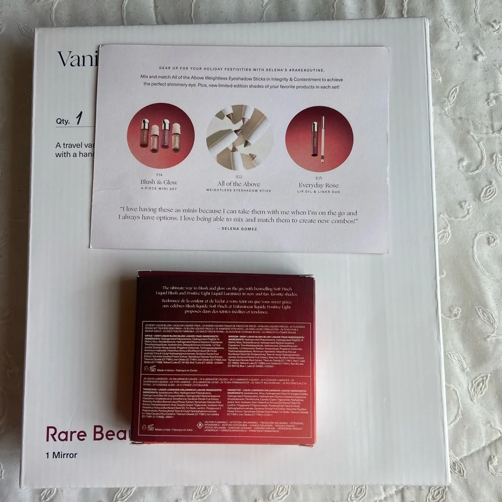NWT Rare Beauty by Selena Gomez Blush & Glow 4-Piece Mini Set Bundle